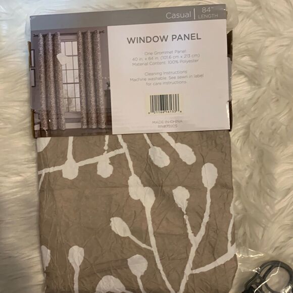 Biscayne Branches Grommet window panel 84 inches length by 40 inches wide - Picture 3 of 7